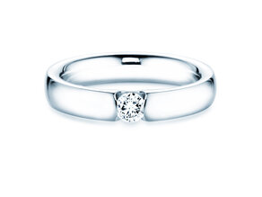 Bague de fiançailles Destiny dans 14K or blanc avec diamant 0,20ct H/SI