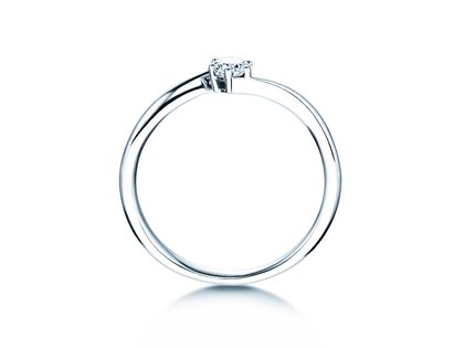 Bague de fiançailles Devotion dans 14K or blanc avec diamant 0,20ct D/IF