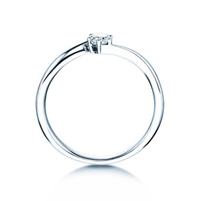 Bague de fiançailles Devotion dans 14K or blanc avec diamant 0,20ct D/IF