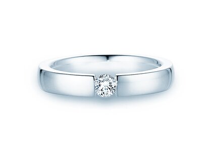 Bague de fiançailles Infinity dans 14K or blanc avec diamant 0,20ct H/SI