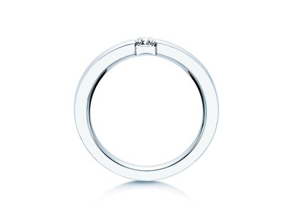 Bague de fiançailles Infinity dans 14K or blanc avec diamant 0,20ct H/SI