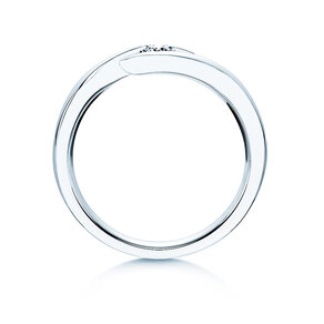 Bague de fiançailles Twist dans 14K or blanc avec diamant 0,20ct H/SI