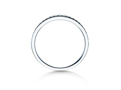 Bague de fiançailles Alliance-/Eternityring dans 18K or blanc avec diamants 0,21ct G/SI