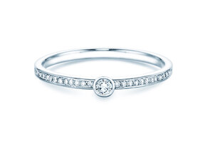 Bague de fiançailles Eternal Pavé dans 14K or blanc avec diamants 0,21ct G/SI