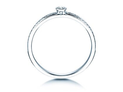 Bague de fiançailles Eternal Pavé dans 14K or blanc avec diamants 0,21ct G/SI