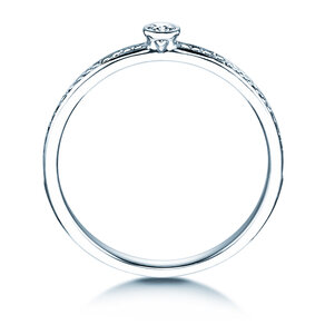 Bague de fiançailles Eternal Pavé dans 14K or blanc avec diamants 0,21ct G/SI