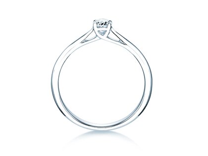 Bague de fiançailles Delight en 9K or blanc avec diamant 0,25ct H/SI