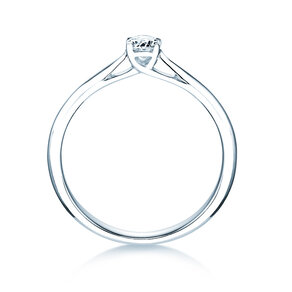 Bague de fiançailles Delight en 9K or blanc avec diamant 0,25ct H/SI
