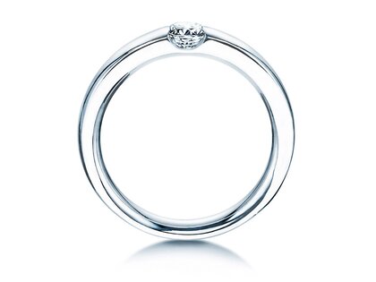 Bague de fiançailles Destiny en 9K or blanc avec diamant 0,25ct H/SI