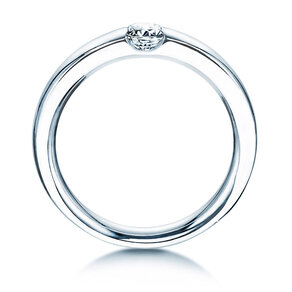 Bague de fiançailles Destiny en 9K or blanc avec diamant 0,25ct H/SI