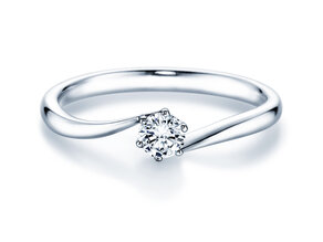 Bague de fiançailles Devotion en 9K or blanc avec diamant 0,25ct H/SI