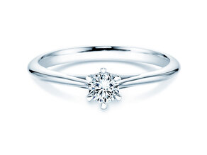 Bague de fiançailles Heaven 6 en 9K or blanc avec diamant de laboratoire 0,25ct
