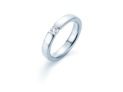 Bague de fiançailles Infinity dans 14K or blanc avec diamant 0,25ct G/SI