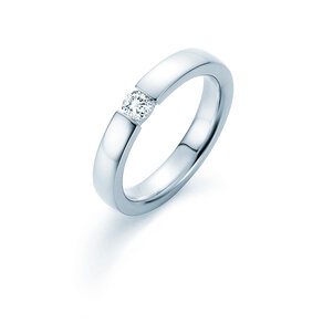 Bague de fiançailles Infinity dans 14K or blanc avec diamant 0,25ct G/SI