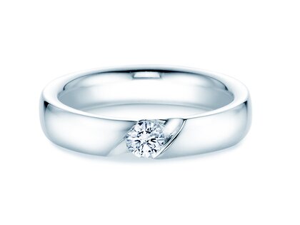 Bague de fiançailles Italic dans argent