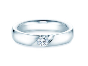 Bague de fiançailles Italic dans argent