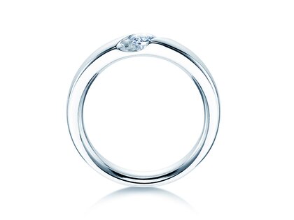 Bague de fiançailles Italic dans argent
