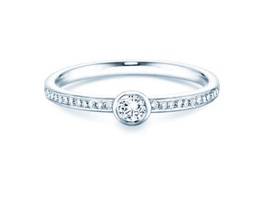 Bague de fiançailles Eternal Pavé dans 18K or blanc avec diamants 0,25ct G/SI