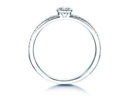 Bague de fiançailles Eternal Pavé dans 18K or blanc avec diamants 0,25ct G/SI
