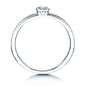 Bague de fiançailles Eternal Pavé dans 18K or blanc avec diamants 0,25ct G/SI