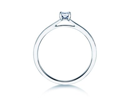 Bague de fiançailles Princess dans 14K or blanc avec diamant 0,25ct G/SI