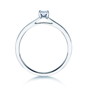 Bague de fiançailles Princess dans 14K or blanc avec diamant 0,25ct G/SI