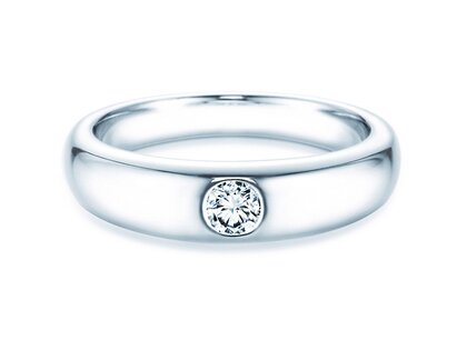 Bague de fiançailles Promise en 9K or blanc avec diamant 0,25ct H/SI