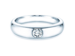 Bague de fiançailles Promise en 9K or blanc avec diamant 0,25ct H/SI