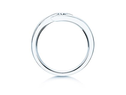 Bague de fiançailles Twist dans 14K or blanc avec diamant 0,25ct G/SI