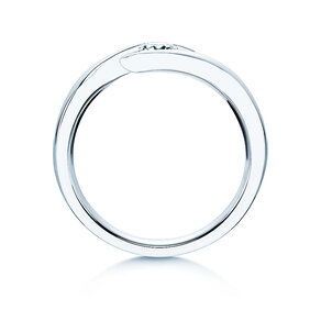 Bague de fiançailles Twist dans 14K or blanc avec diamant 0,25ct G/SI