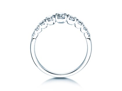 Bague de fiançailles 9 Diamonds dans platine 950/- avec diamants 0,27ct G/SI