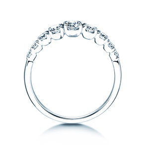Bague de fiançailles 9 Diamonds dans platine 950/- avec diamants 0,27ct G/SI