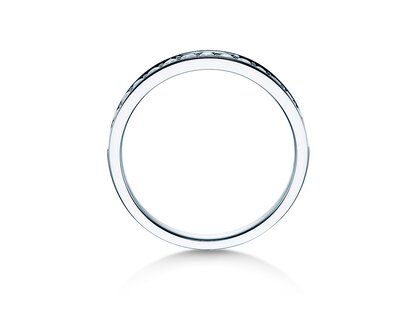 Bague de fiançailles Alliance-/Eternityring dans 14K or blanc avec diamants 0,30ct G/SI