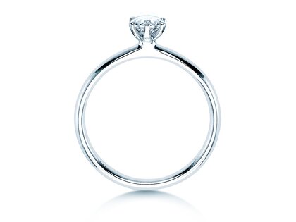 Bague de fiançailles Classic 6 dans 14K or blanc avec diamant 0,30ct G/IF