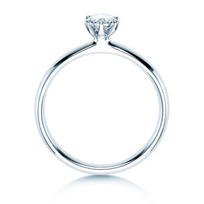Bague de fiançailles Classic 6 dans 14K or blanc avec diamant 0,30ct G/IF