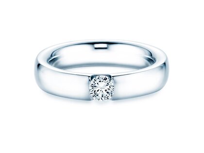 Bague de fiançailles Destiny dans 18K or blanc avec diamant 0,30ct H/SI
