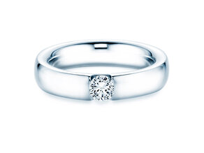 Bague de fiançailles Destiny dans 18K or blanc avec diamant 0,30ct H/SI