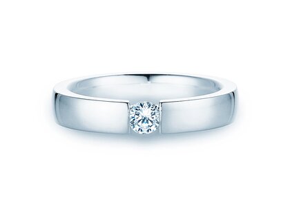 Bague de fiançailles Infinity dans 18K or blanc avec diamant 0,30ct H/SI