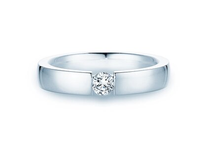 Bague de fiançailles Infinity en 9K or blanc avec diamant 0,30ct H/SI