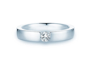 Bague de fiançailles Infinity en 9K or blanc avec diamant 0,30ct H/SI