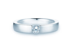 Bague de fiançailles Infinity dans 18K or blanc avec diamant 0,30ct H/SI