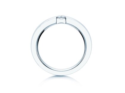 Bague de fiançailles Infinity dans 18K or blanc avec diamant 0,30ct H/SI