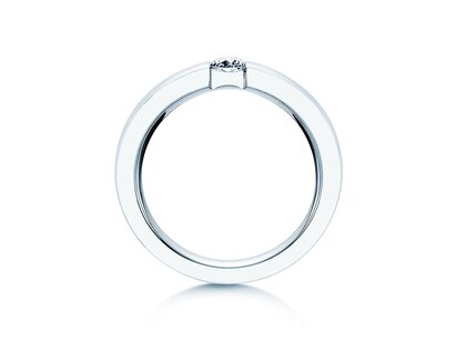 Bague de fiançailles Infinity en 9K or blanc avec diamant 0,30ct H/SI