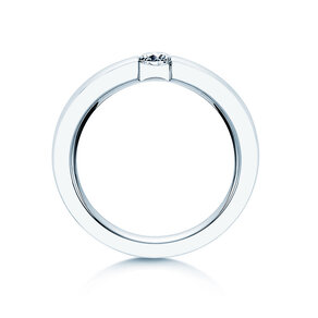 Bague de fiançailles Infinity en 9K or blanc avec diamant 0,30ct H/SI