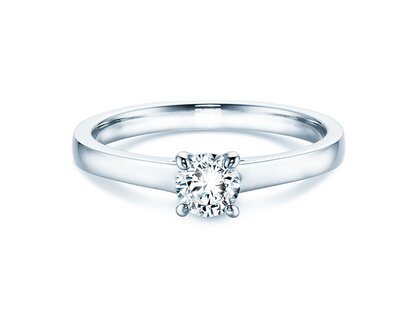 Bague de fiançailles Modern dans 14K or blanc avec diamant 0,30ct H/SI