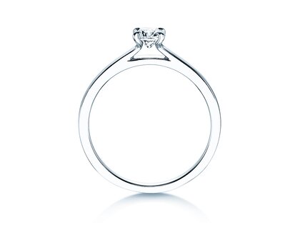 Bague de fiançailles Modern dans 14K or blanc avec diamant 0,30ct H/SI
