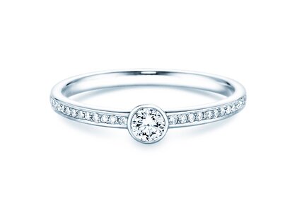 Bague de fiançailles Eternal Pavé dans 18K or blanc avec diamants 0,30ct G/SI