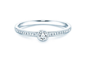 Bague de fiançailles Eternal Pavé dans 18K or blanc avec diamants 0,30ct G/SI