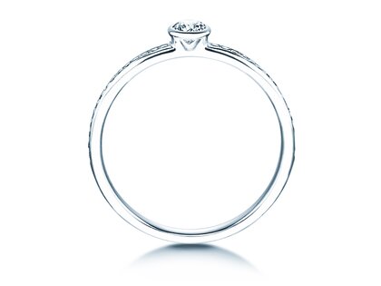 Bague de fiançailles Eternal Pavé dans 18K or blanc avec diamants 0,30ct G/SI