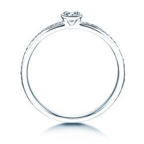 Bague de fiançailles Eternal Pavé dans 18K or blanc avec diamants 0,30ct G/SI